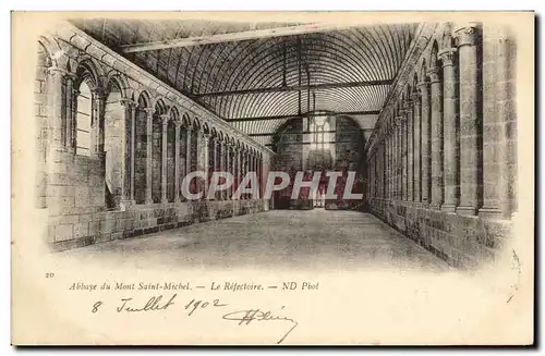 Cartes postales Mont Saint Michel Le Refectoire