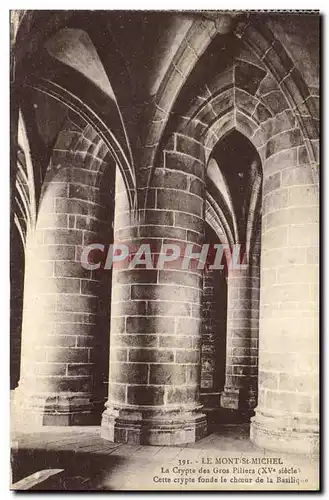 Cartes postales Mont Saint Michel La crypte des gros piliers