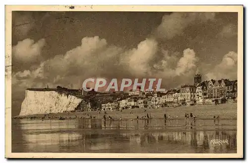 Ansichtskarte AK Le Treport Eu Mers La plage de Mers Vue prise sur le sable et sa protection de galets