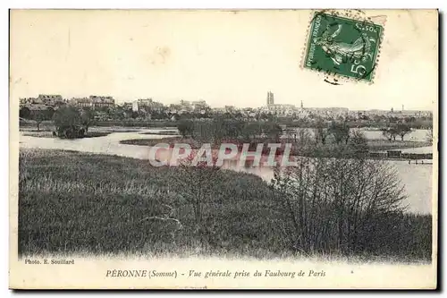 Ansichtskarte AK Peronne Vue Generale Prise du Faubourg de Paris