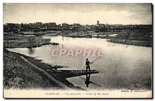 Cartes postales Peronne Vue Generale Barque