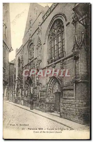 Cartes postales Peronne Facade de L Eglise St Jean