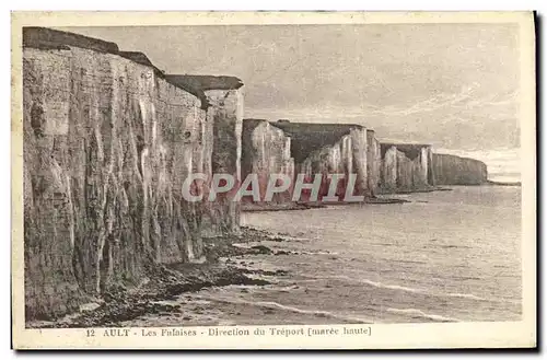 Cartes postales Ault Les Falaises Direction du Treport Maree haute