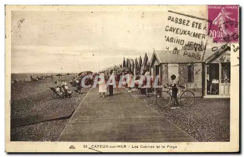 Ansichtskarte AK Cayeux Sur Mer Les Cabines et la Plage