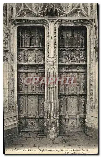 Cartes postales Abbeville L Eglise Saint Vulfran Le Grand Portail