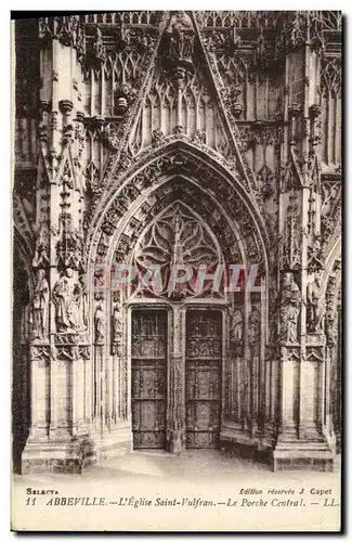 Cartes postales Abbeville L Eglise Saint Vulfran Le Porche