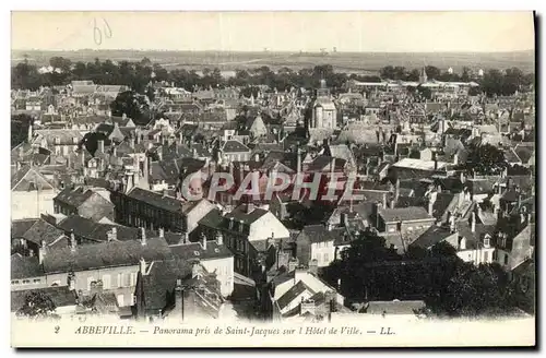 Cartes postales Abbeville Panorama pris de Saint Jacques sur l hotel de ville