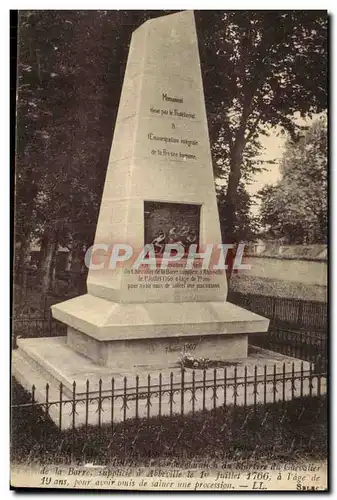 Ansichtskarte AK Abbeville Monument du chevalier de la Barre