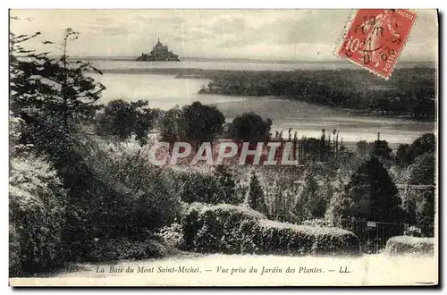 Cartes postales La Baie du Mont Saint Michel Vue prise du Jardin des Plantes