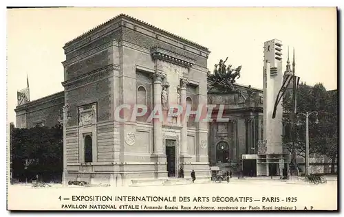 Cartes postales Exposition Internationale des Arts Decoratifs Paris 1925 Pavillon National d Italie