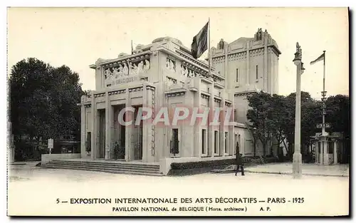 Cartes postales Exposition Internationale des Arts Decoratifs Paris 1925 Pavillon National de Belgique