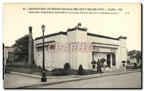 Cartes postales Exposition Internationale des Arts Decoratifs Paris 1925 Pavillon Christofle Baccarat