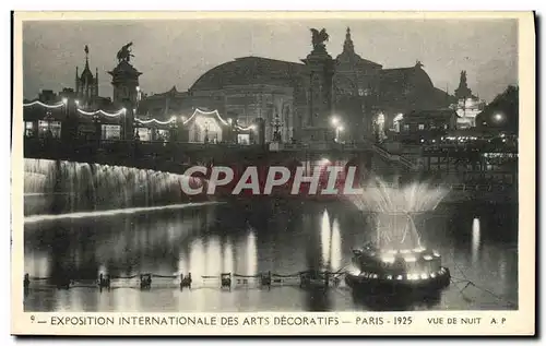 Cartes postales Exposition Internationale des Arts Decoratifs Paris 1925 Vue de Nuit