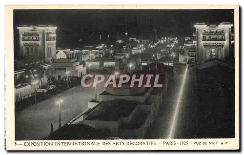 Cartes postales Exposition Internationale des Arts Decoratifs Paris 1925 Vue de Nuit