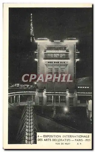 Cartes postales Exposition Internationale des Arts Decoratifs Paris 1925 Vue de Nuit