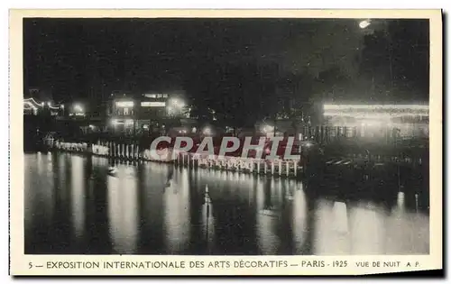 Cartes postales Exposition Internationale des Arts Decoratifs Paris 1925 Vue de Nuit