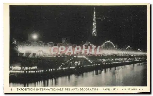 Cartes postales Exposition Internationale des Arts Decoratifs Paris 1935 Vue de Nuit