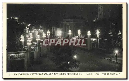 Cartes postales Exposition Internationale des Arts Decoratifs Paris 1925 Vue de Nuit