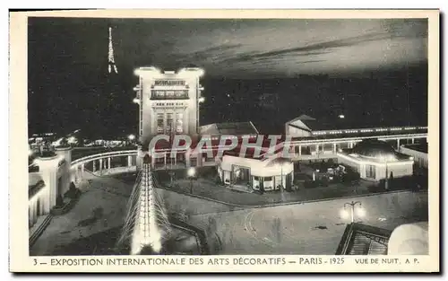 Cartes postales Exposition Internationale des Arts Decoratifs Paris 1925 Vue de Nuit