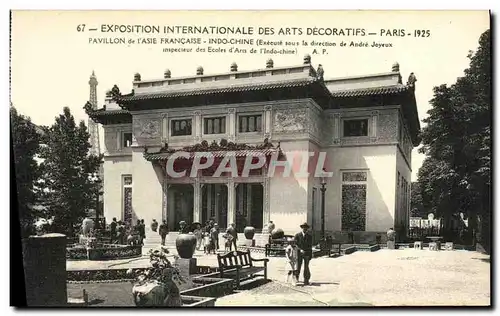 Cartes postales Exposition Internationale des Arts Decoratifs Paris 1925 Pavillon de l Asie Francaise Indo Chine