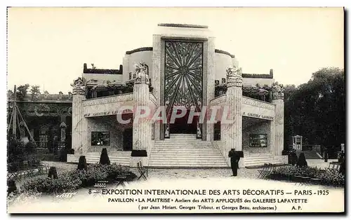 Cartes postales Exposition Internationale des Arts Decoratifs Paris 1925 Pavillon La Maitrise