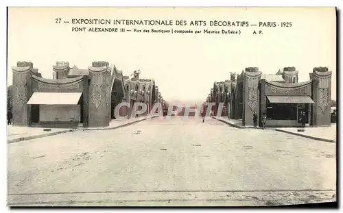 Cartes postales Exposition Internationale des Arts Decoratifs Paris 1925 Pont Alexandre lll