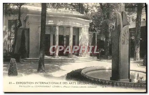 Ansichtskarte AK Exposition Internationale des Arts Decoratifs Paris 1925 Pavillon du Commissariat General