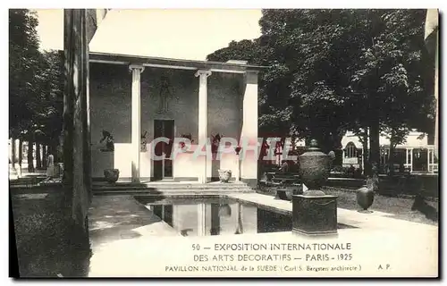 Cartes postales Exposition Internationale des Arts Decoratifs Paris 1925 Pavillon National de la Suede