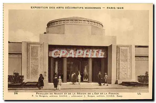 Cartes postales Exposition des Arts Decoratifs Modernes Paris 1925 Pavillon de Nancy et de la Region de l Est de