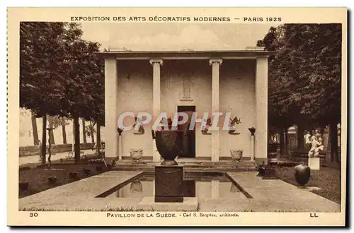 Ansichtskarte AK Exposition des Arts Decoratifs Modernes Paris 1925 Pavillon de la Suede