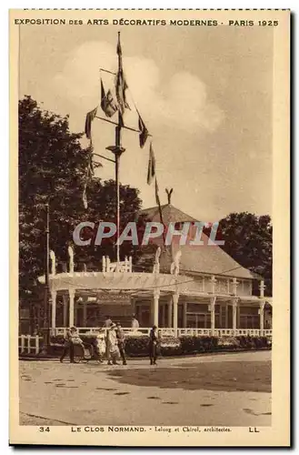 Cartes postales Exposition des Arts Decoratifs Modernes Paris 1925 Le Clos Normand