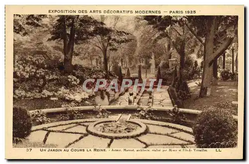 Ansichtskarte AK Exposition des Arts Decoratifs Modernes Paris 1925 Un Jardin au Cours la Reine