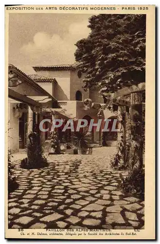 Cartes postales Exposition des Arts Decoratifs Modernes Paris 1925 Pavillon des Alpes Maritimes