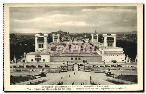 Cartes postales Exposition Internationale des Arts Decoratifs Paris 1925 Vue generale sur l Esplande des Invalid