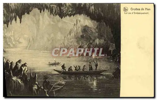 Cartes postales Grottes de Han Le lac d Embarquement