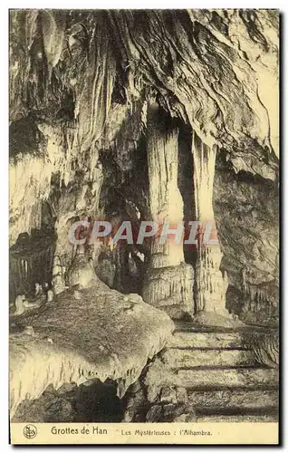 Cartes postales Grottes de Han Les Mysterieuses l Alhambra