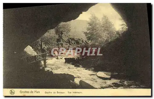 Ansichtskarte AK Grottes de Han Gouffre de Belvaux Vue Interieure