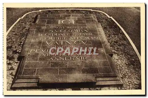 Cartes postales Foret de Compiegne Clairiere de l Armistice La Dalle Cenrale Militaria