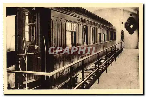 Cartes postales Foret de Compiegne Clairiere de l Armistice Wagon du Marechal fouch dans lequel fut signe l armi