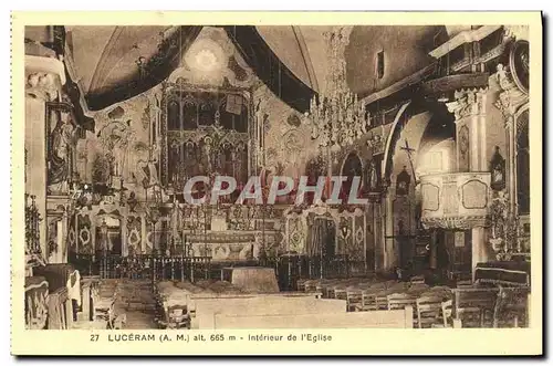 Ansichtskarte AK Luceram Interieur de l Eglise