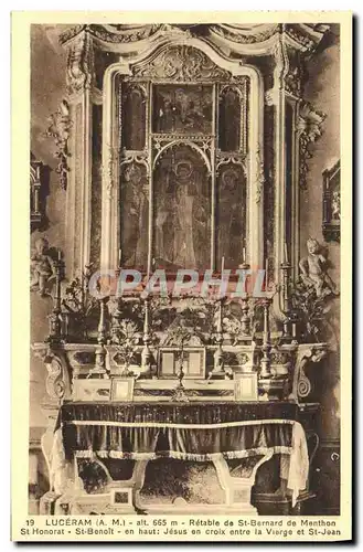 Cartes postales Luceram Retable de St Bernard de Menthon St Honorat St Benoit