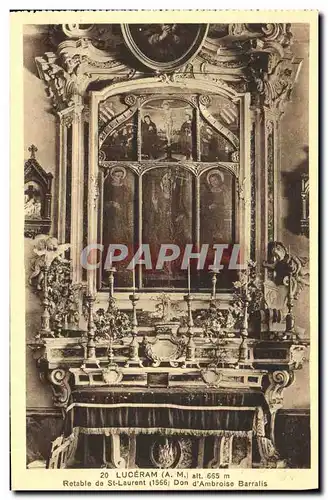 Ansichtskarte AK Luceram Retable de St Laurent Don d Ambroise Barralis