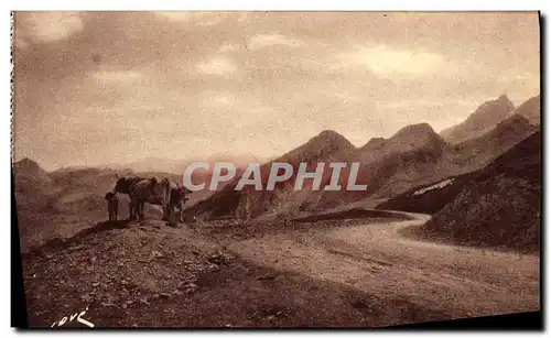 Cartes postales Route Thermale du col d Aubisque Au sommet La descente sur Argeles