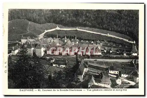 Cartes postales Dauphine Couvent de la Grande Chartreuse Vue generale reduite et complete