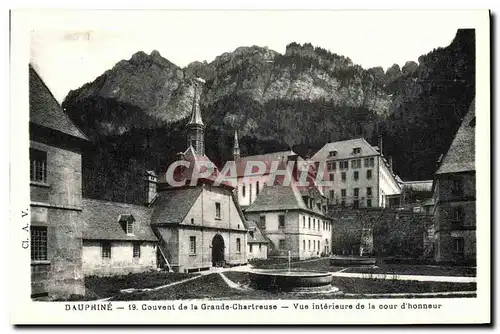 Cartes postales Dauphine Couvent de la Grande Chartreuse Vue interieure de la cour d honneur