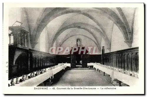 Cartes postales Dauphine Couvent de la Grande Chartreuse Le refectoire