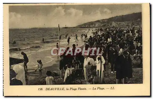 Cartes postales Deauville la Plage Fleurie La Plage