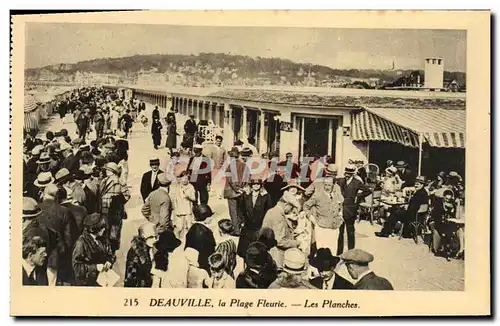 Ansichtskarte AK Deauville la Plage Fleurie Les Planches