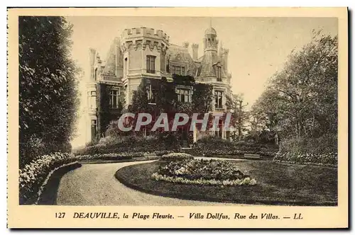 Cartes postales Deauville la Plage Fleurie Villa Dollfus Rue des Villas