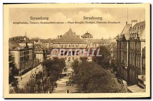 Cartes postales Strassburg Place Broglie Theatre Fontaine Reinhardt